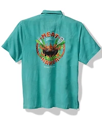 Tommy Bahama Meat Your Maker Short Sleeve Woven Embroidered Camp Shirt