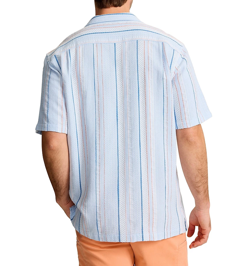 Tommy Bahama Milano Stripe Short Sleeve Woven Camp Shirt