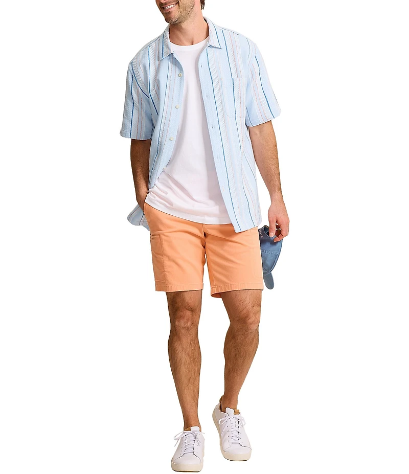 Tommy Bahama Milano Stripe Short Sleeve Woven Camp Shirt