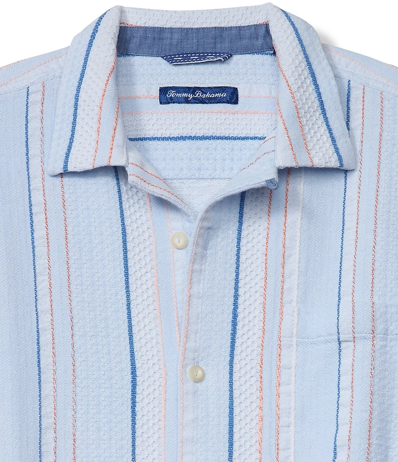 Tommy Bahama Milano Stripe Short Sleeve Woven Camp Shirt