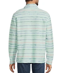 Tommy Bahama Minori Sands Button Mockneck Stripe Pullover