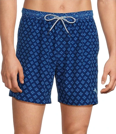 Tommy Bahama Naples Geo Artist 6#double; Inseam Swim Trunks