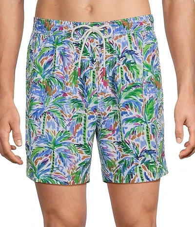 Tommy Bahama Naples Poolside Palms 6#double; Inseam Swim Trunks