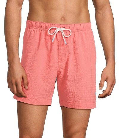 Tommy Bahama Naples Shores Seersucker 6#double; Inseam Swim Trunks