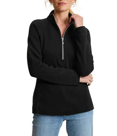 Tommy Bahama New Aruba French Rib Knit Stand Collar Long Sleeve Pullover