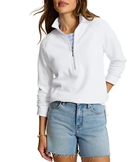 Tommy Bahama New Aruba French Rib Knit Stand Collar Long Sleeve Pullover