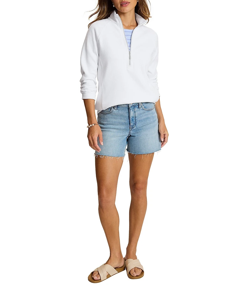 Tommy Bahama New Aruba French Rib Knit Stand Collar Long Sleeve Pullover
