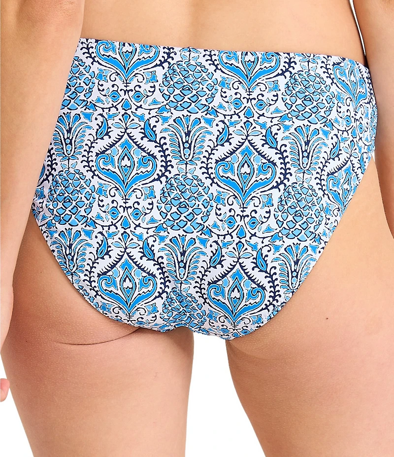 Tommy Bahama Noble Pineapple Reversible High Waist Swim Bottom