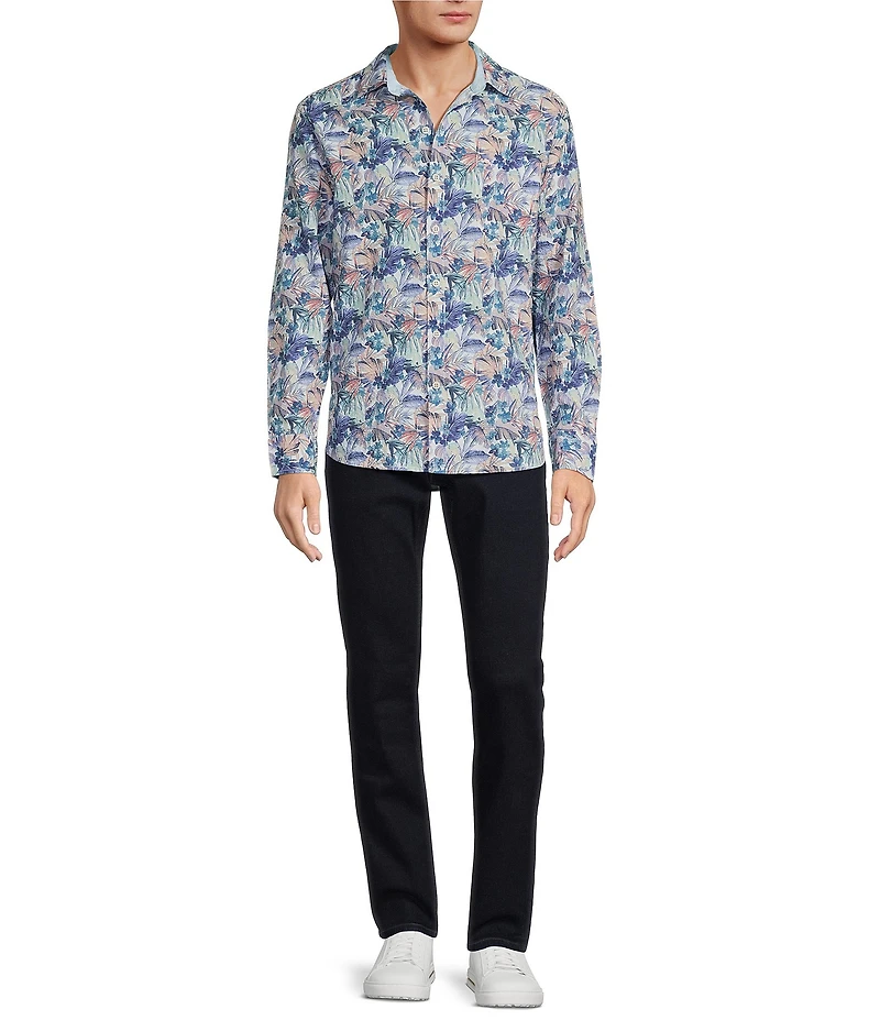 Tommy Bahama Nova Wave Amalfi Gardens Stretch Seersucker Long Sleeve Woven Shirt