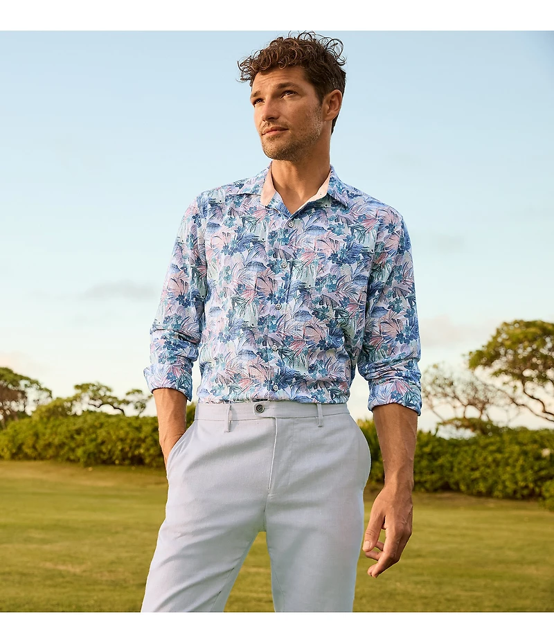 Tommy Bahama Nova Wave Amalfi Gardens Stretch Seersucker Long Sleeve Woven Shirt