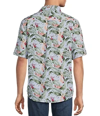 Tommy Bahama Nova Wave Blue Sky Vines Short Sleeve Woven Shirt