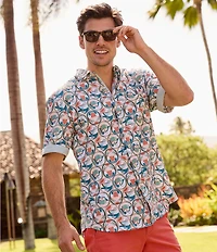 Tommy Bahama Nova Wave Glass Half Full Short Sleeve Woven Shirt