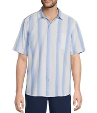 Tommy Bahama Nova Wave Maliblue Stripe Short Sleeve Woven Shirt