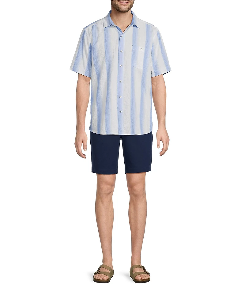 Tommy Bahama Nova Wave Maliblue Stripe Short Sleeve Woven Shirt