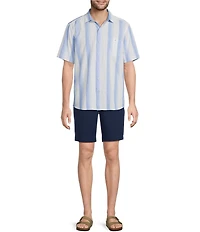 Tommy Bahama Nova Wave Maliblue Stripe Short Sleeve Woven Shirt