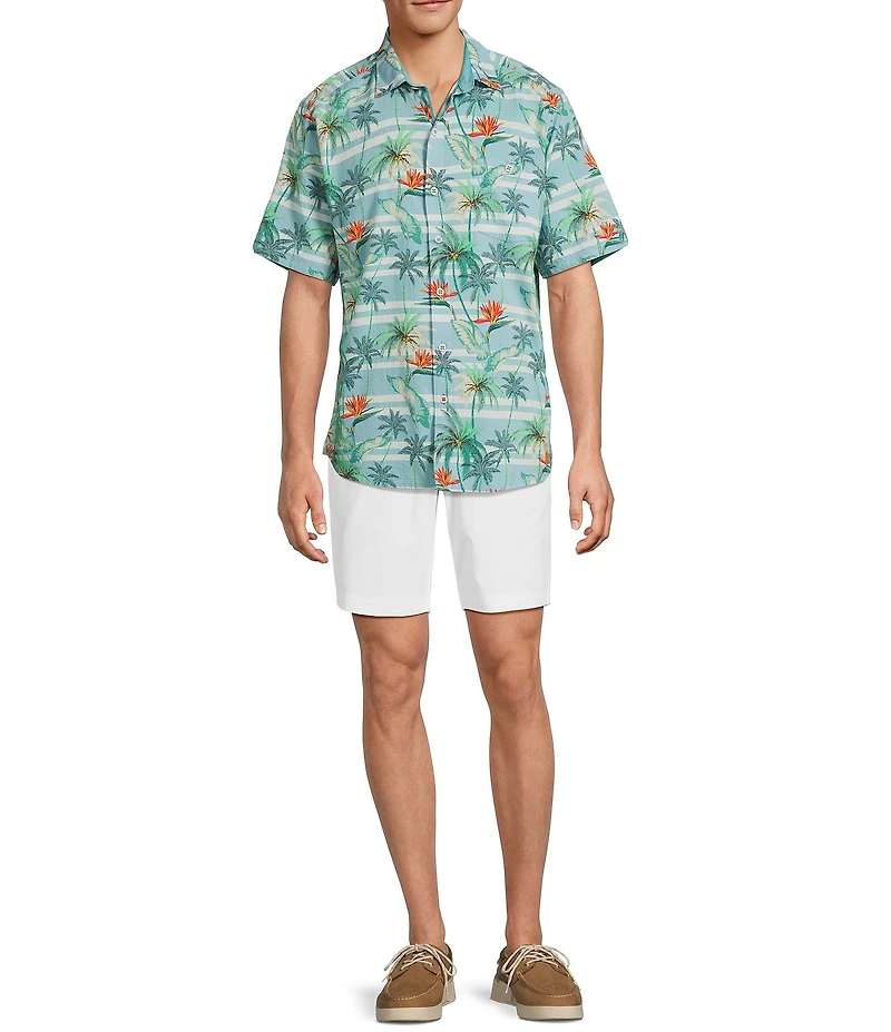 Tommy Bahama Nova Wave Palmero Stripe Short Sleeve Woven Shirt
