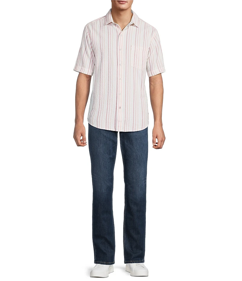 Tommy Bahama Nova Wave Silva Stripe Short Sleeve Woven Shirt