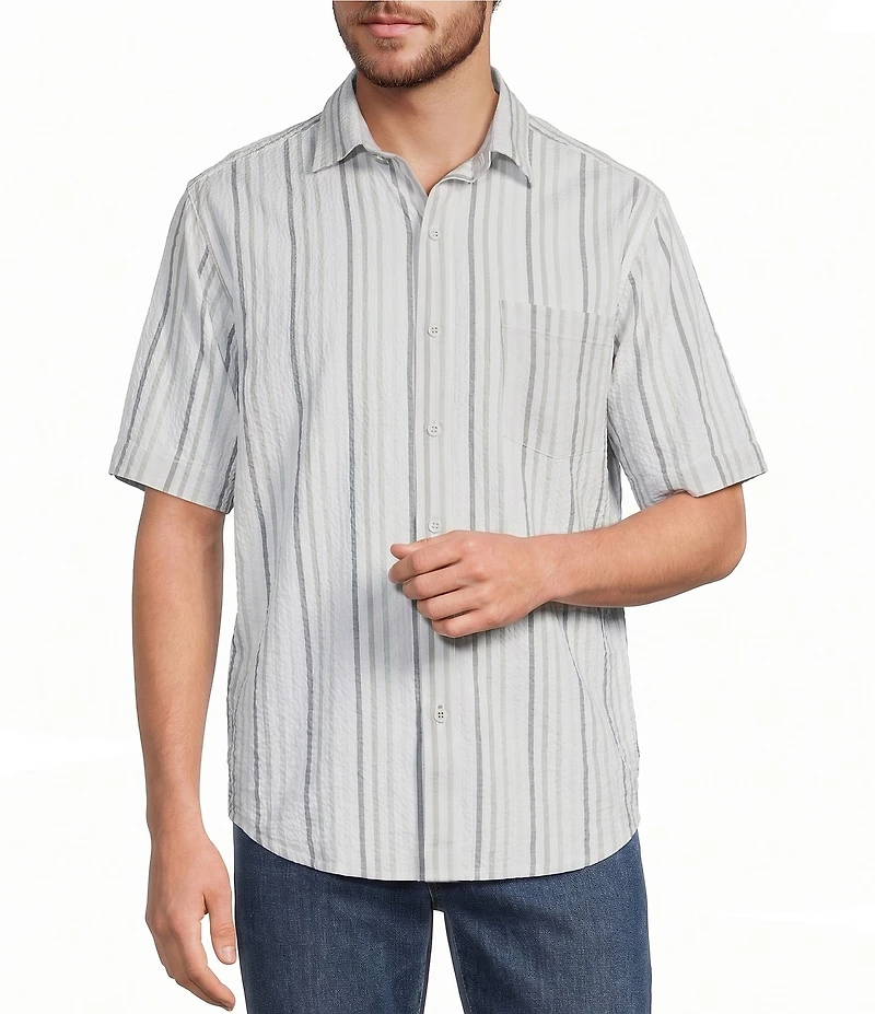 Tommy Bahama Nova Wave Silva Stripe Short Sleeve Woven Shirt