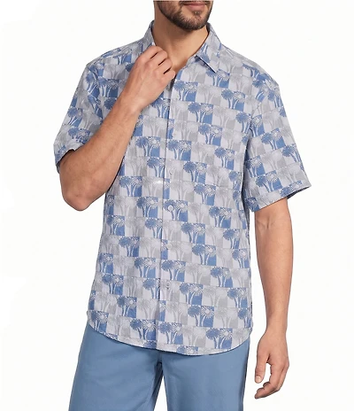 Tommy Bahama Nova Wave Sunnyside Palms Short Sleeve Woven Shirt