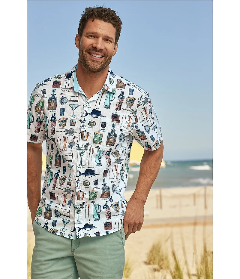 Tommy Bahama Nova Wave Well Stocked Short Sleeve Woven Shirt