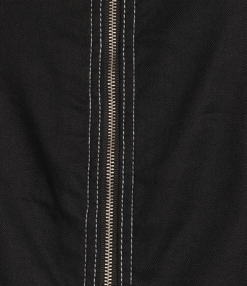 Tommy Bahama Palm-A-Dora Linen Blend Twill Split Neck Sheath Dress