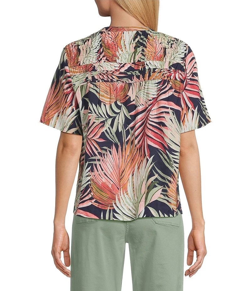 Tommy Bahama Palm Canyon Short Sleeve Button Front Top