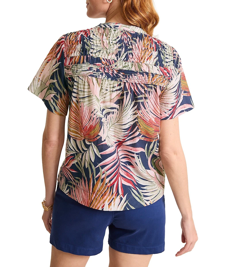 Tommy Bahama Palm Canyon Short Sleeve Button Front Top