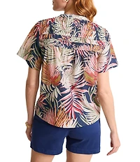 Tommy Bahama Palm Canyon Short Sleeve Button Front Top