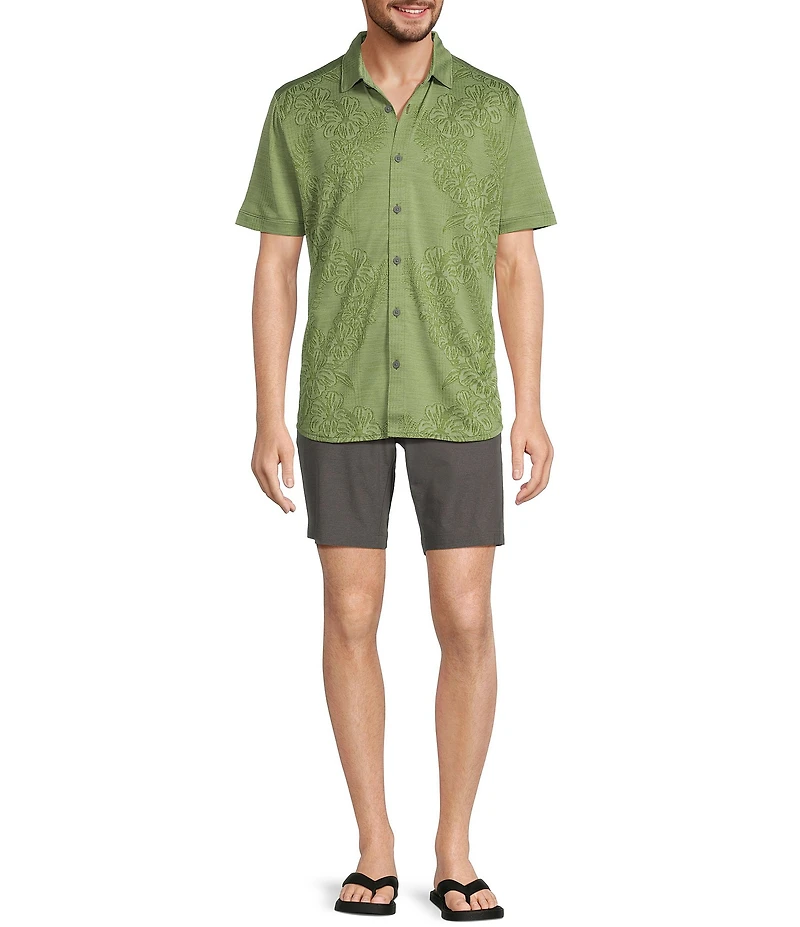Tommy Bahama Palm Coast Cascade Vines Jacquard Short Sleeve Woven Camp Shirt