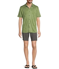 Tommy Bahama Palm Coast Cascade Vines Jacquard Short Sleeve Woven Camp Shirt