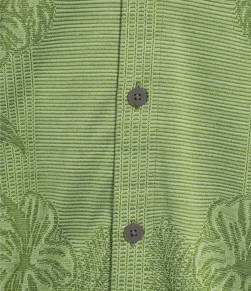 Tommy Bahama Palm Coast Cascade Vines Jacquard Short Sleeve Woven Camp Shirt