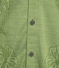 Tommy Bahama Palm Coast Cascade Vines Jacquard Short Sleeve Woven Camp Shirt