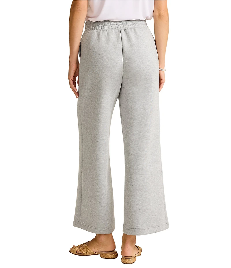 Tommy Bahama Palm Voyage Coordinating 4-Way Stretch Knit Wide-Leg Pull-On Ankle Length Pants