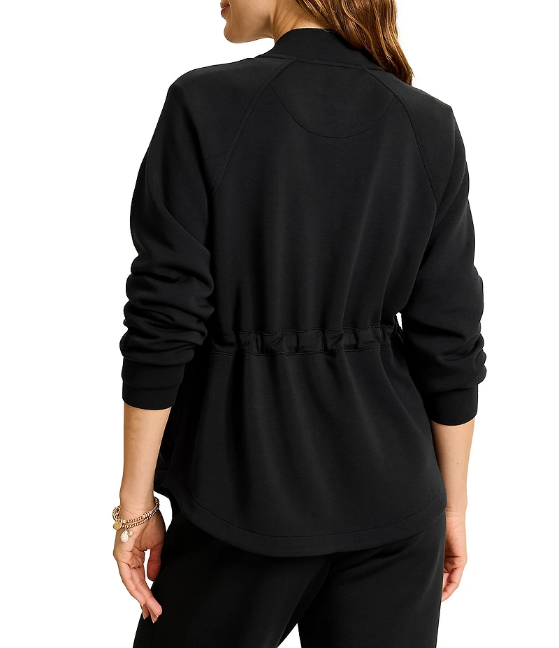 Tommy Bahama Palm Voyage Coordinating Stretch Crew Neck Long Sleeve Anorak Adjustable Waist Full-Zip Jacket