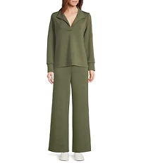 Tommy Bahama Palm Voyage Coordinating Knit 4-Way Stretch Johnny Collar Long Sleeve Sweatshirt