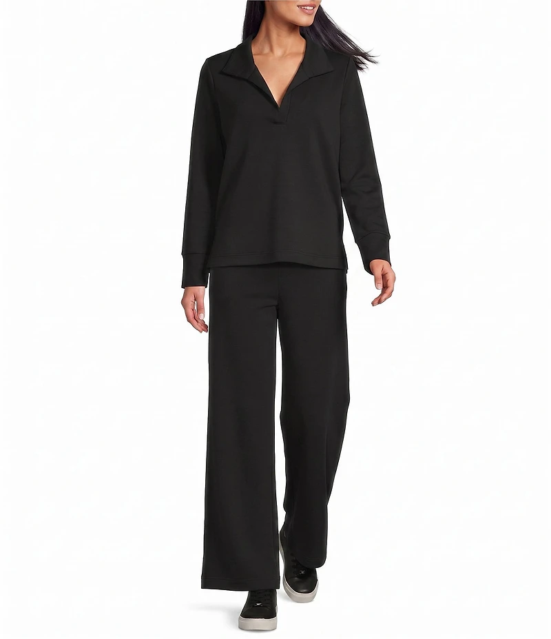 Tommy Bahama Palm Voyage Coordinating Knit 4-Way Stretch Johnny Collar Long Sleeve Sweatshirt