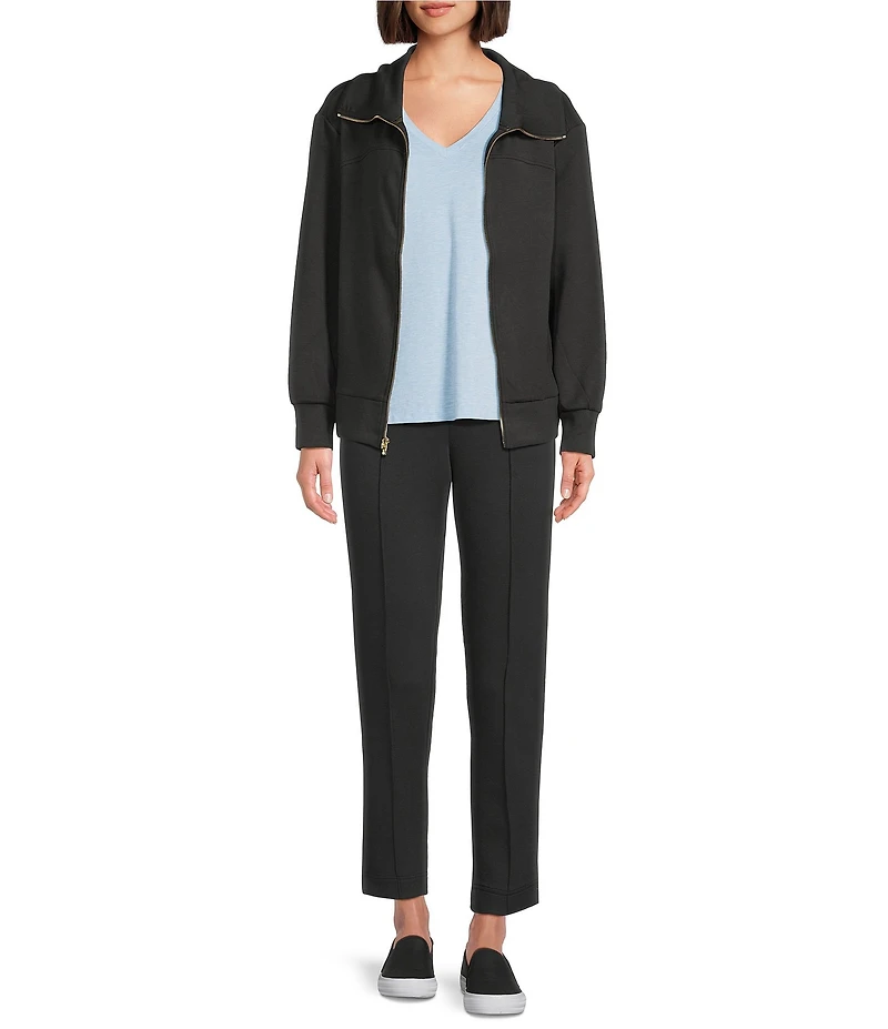 Tommy Bahama Palm Voyage Knit Pintuck Stitch Ankle Length Trouser Pant