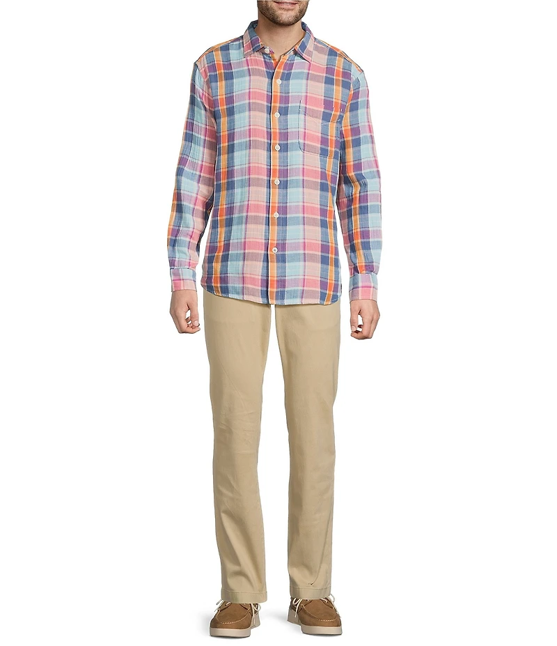 Tommy Bahama Palma Roja Plaid Long Sleeve Woven Shirt