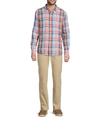 Tommy Bahama Palma Roja Plaid Long Sleeve Woven Shirt