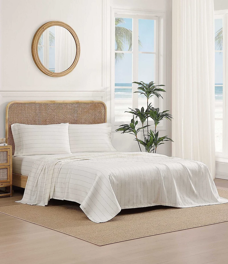Tommy Bahama Palma Stripe Cotton Sateen Sheet Set