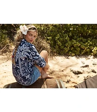 Tommy Bahama Palmdana Jacquard Shawl Collar Long Sleeve Cardigan