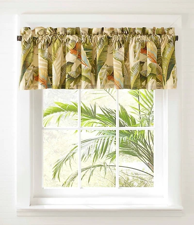 Tommy Bahama Palmiers Tropical Foliage Window Valance