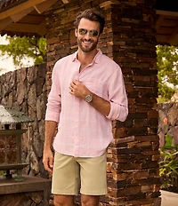 Tommy Bahama Paradisio Plaid Linen Long Sleeve Woven Shirt