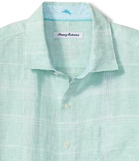 Tommy Bahama Paradisio Plaid Linen Long Sleeve Woven Shirt