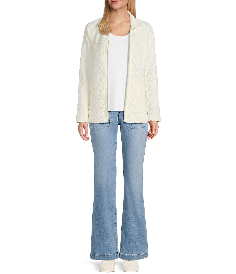 Tommy Bahama Patch Pocket Mid Rise Relaxed Flare Jeans