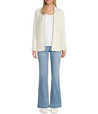 Tommy Bahama Patch Pocket Mid Rise Relaxed Flare Jeans