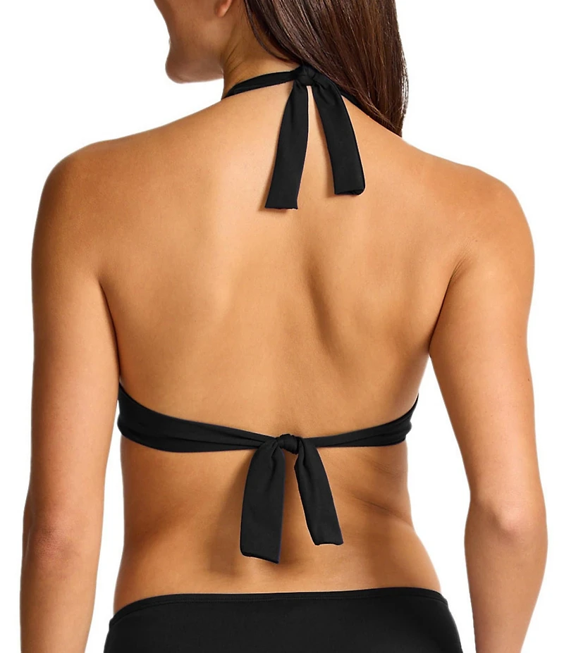 Tommy Bahama Pearl V-Neck Underwire Halter Swim Top