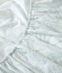 Tommy Bahama Pen And Ink Palm Green Cotton Percale Printed Sheet Set