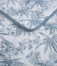 Tommy Bahama Pen And Ink Palm Reversible Quilt Mini Set