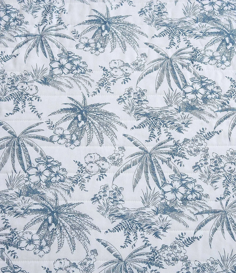 Tommy Bahama Pen And Ink Palm Reversible Quilt Mini Set